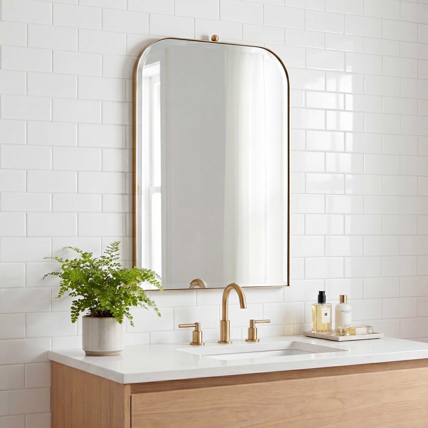 Cassidy Brass Arch Mirror