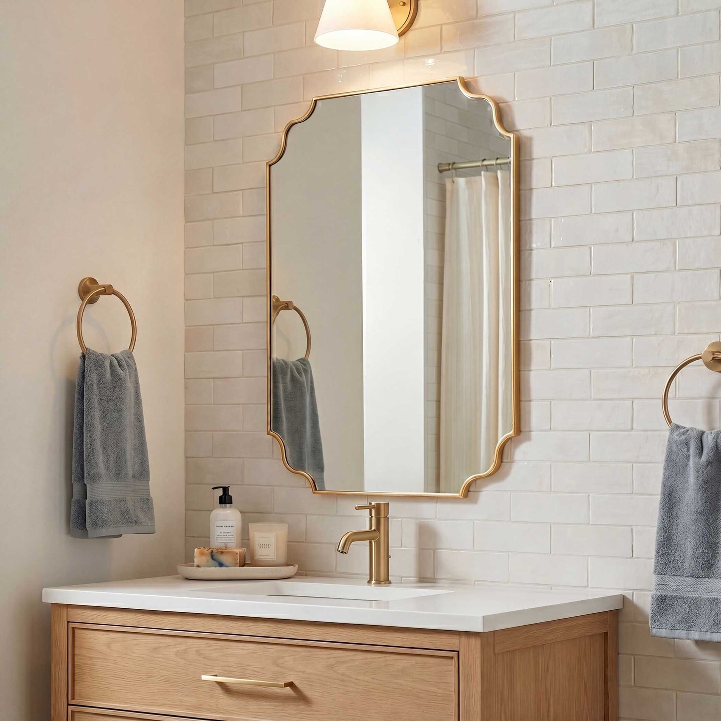 Lennyn Gold Vanity Mirror