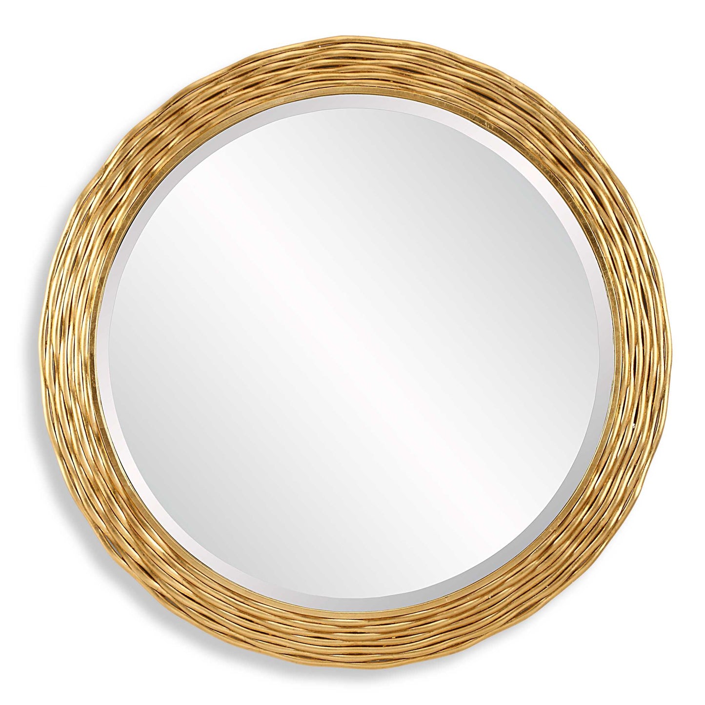 Celeste Gold Round Mirror