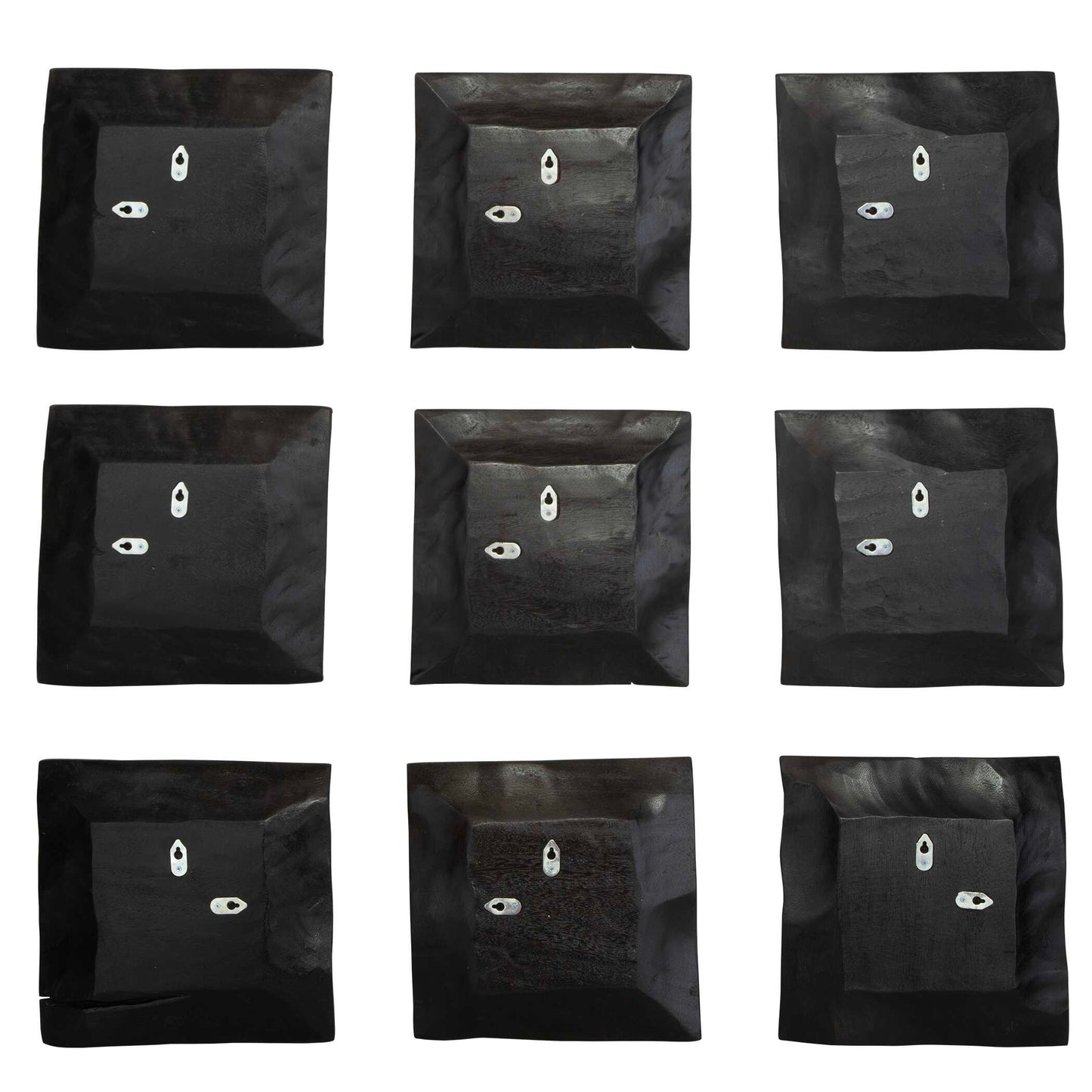 Malosi Black Wood Wall Decor Set/9