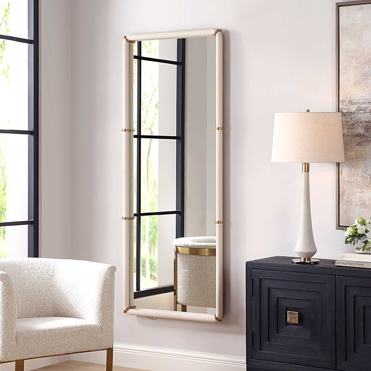 Cyprus White Dressing Mirror