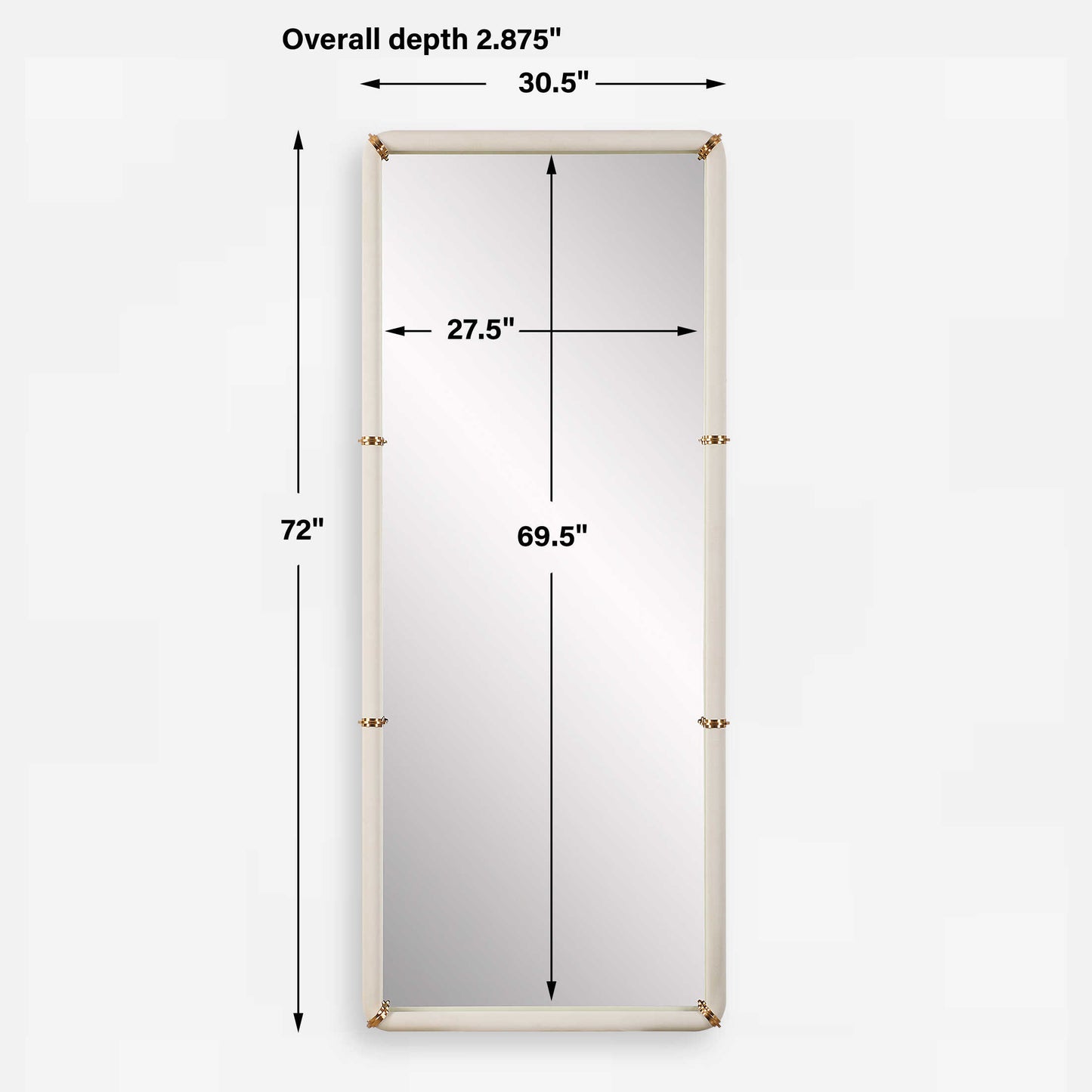 Cyprus White Dressing Mirror