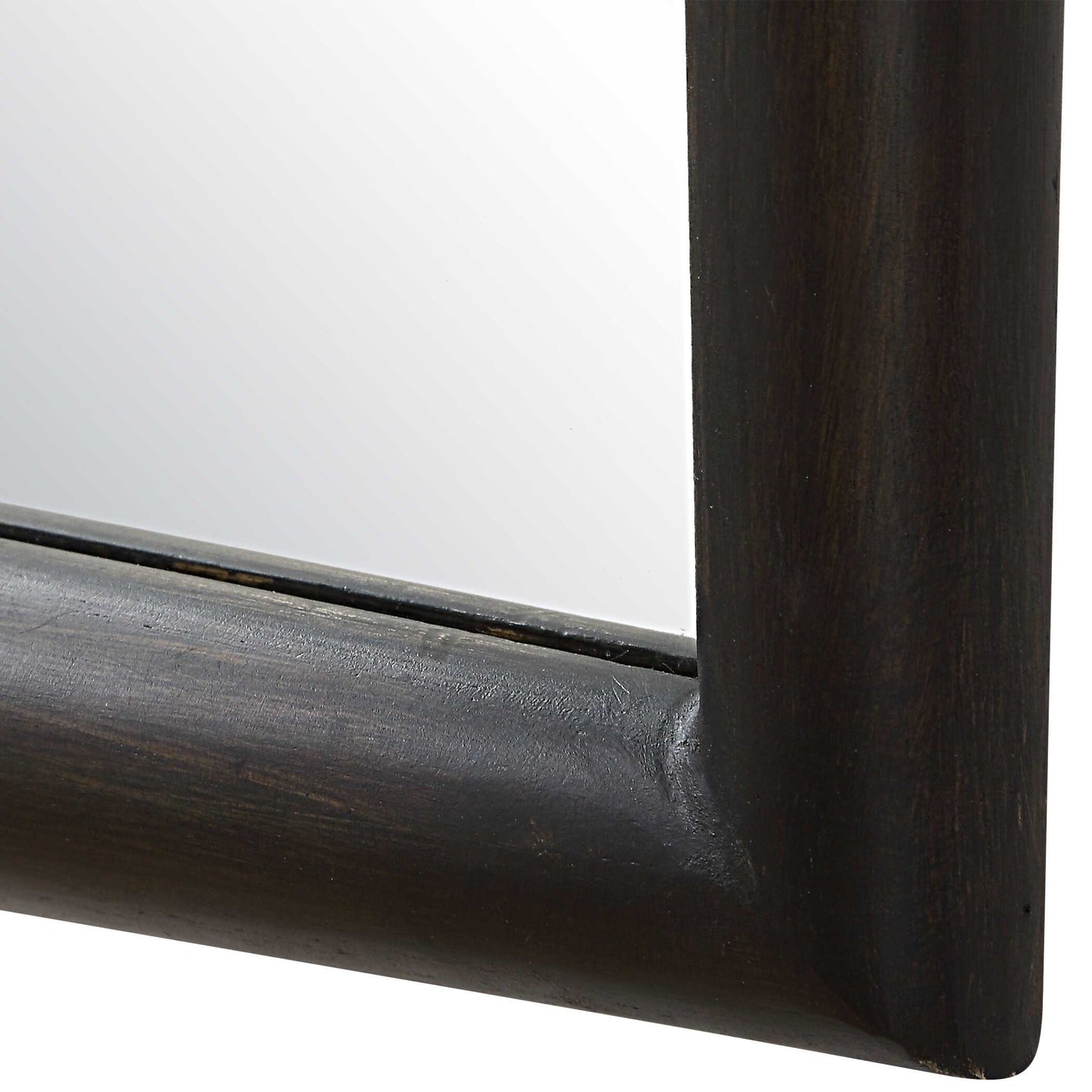 Larkin Dark Wood & Brass Mirror