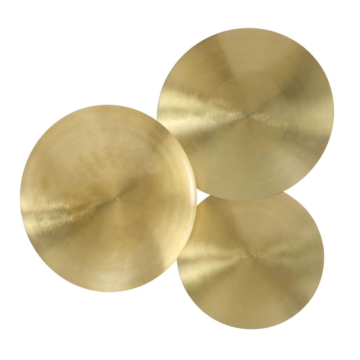 Cymbalic Round Brass Wall Art Set/3