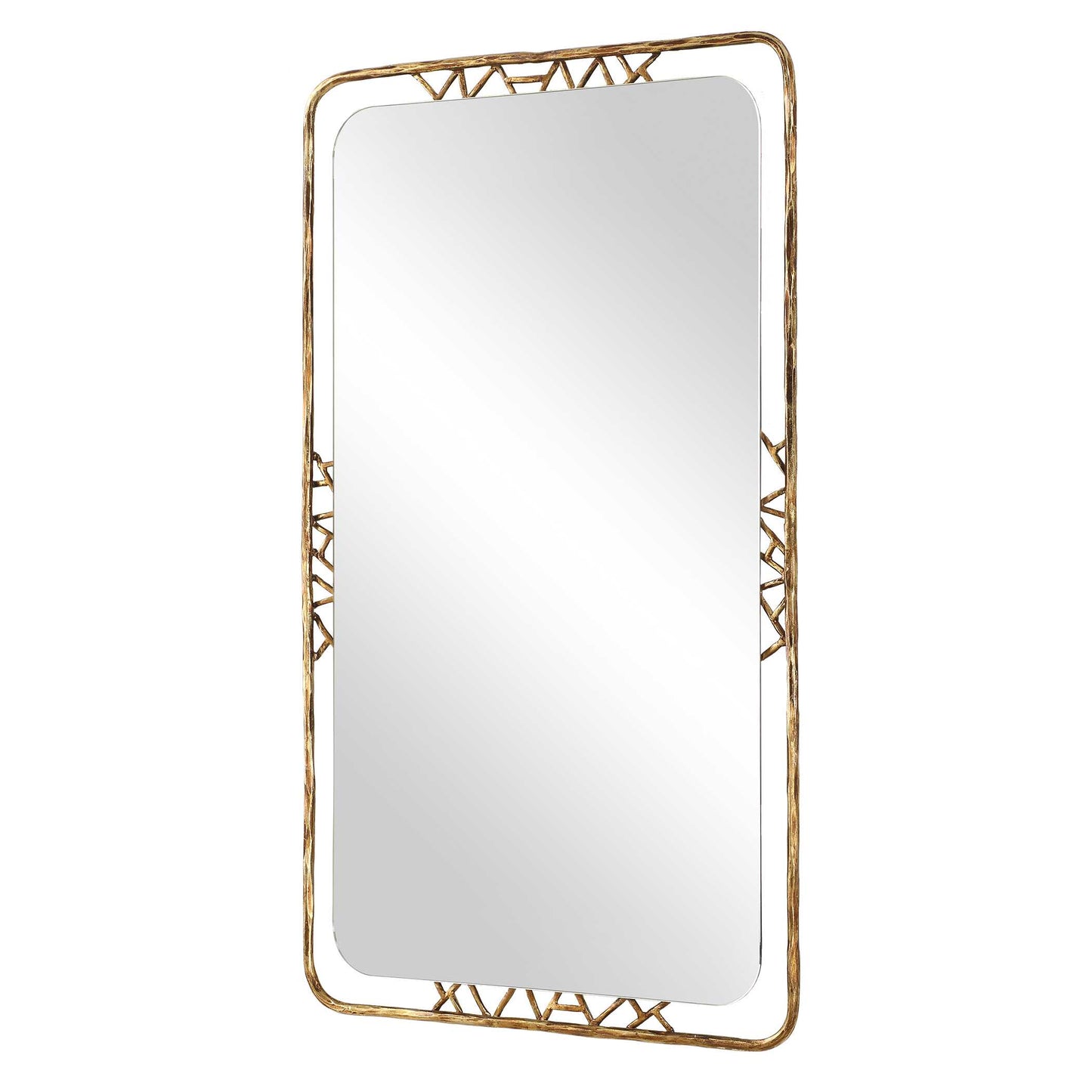 Tahoma Antiqued Gold Mirror