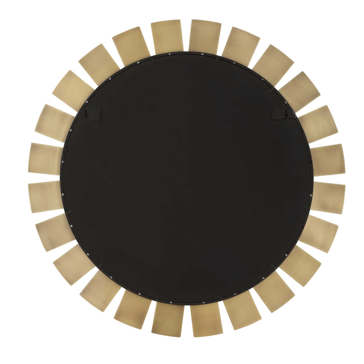 Toluca Round Brass Mirror