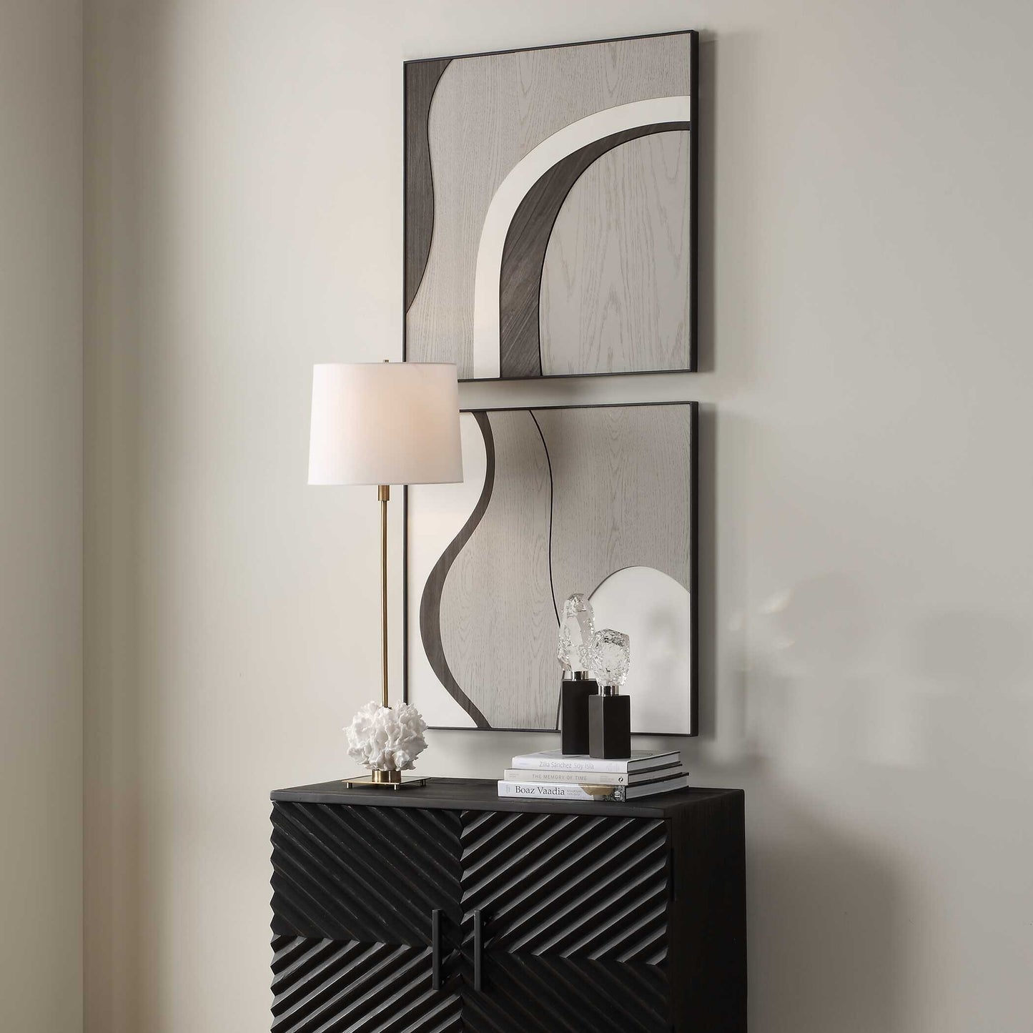 Joel Modern Wood Wall Art Set/2