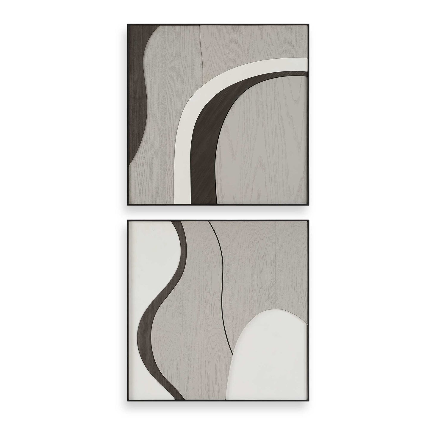 Joel Modern Wood Wall Art Set/2