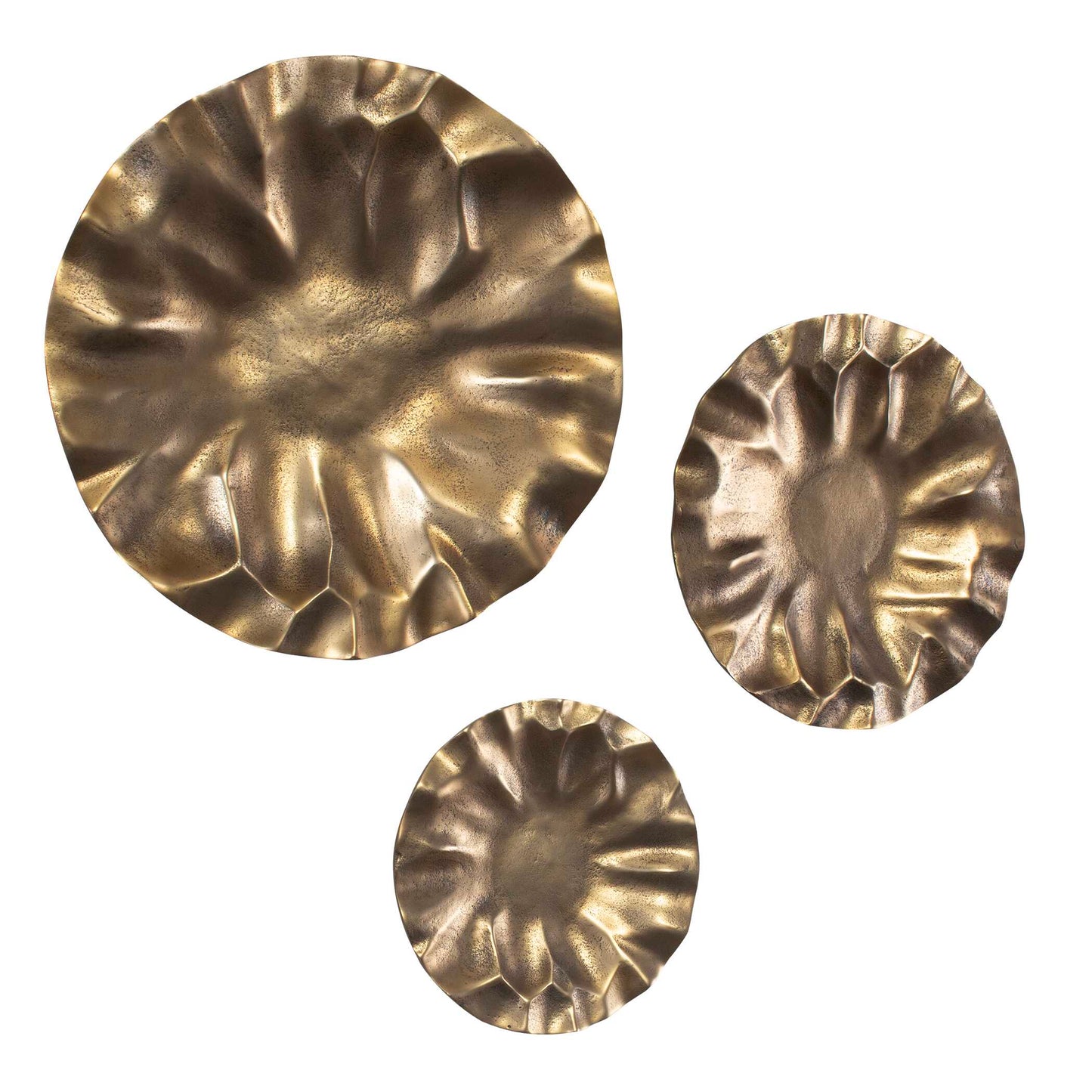 Peonia Outdoor Gold Wall Art Set/3