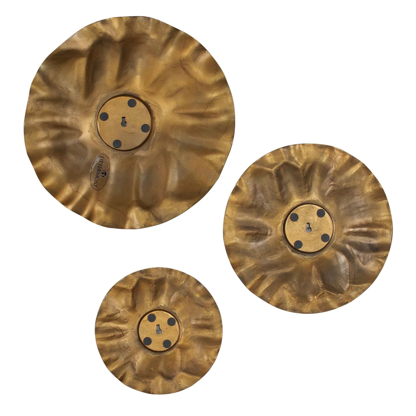 Peonia Outdoor Gold Wall Art Set/3