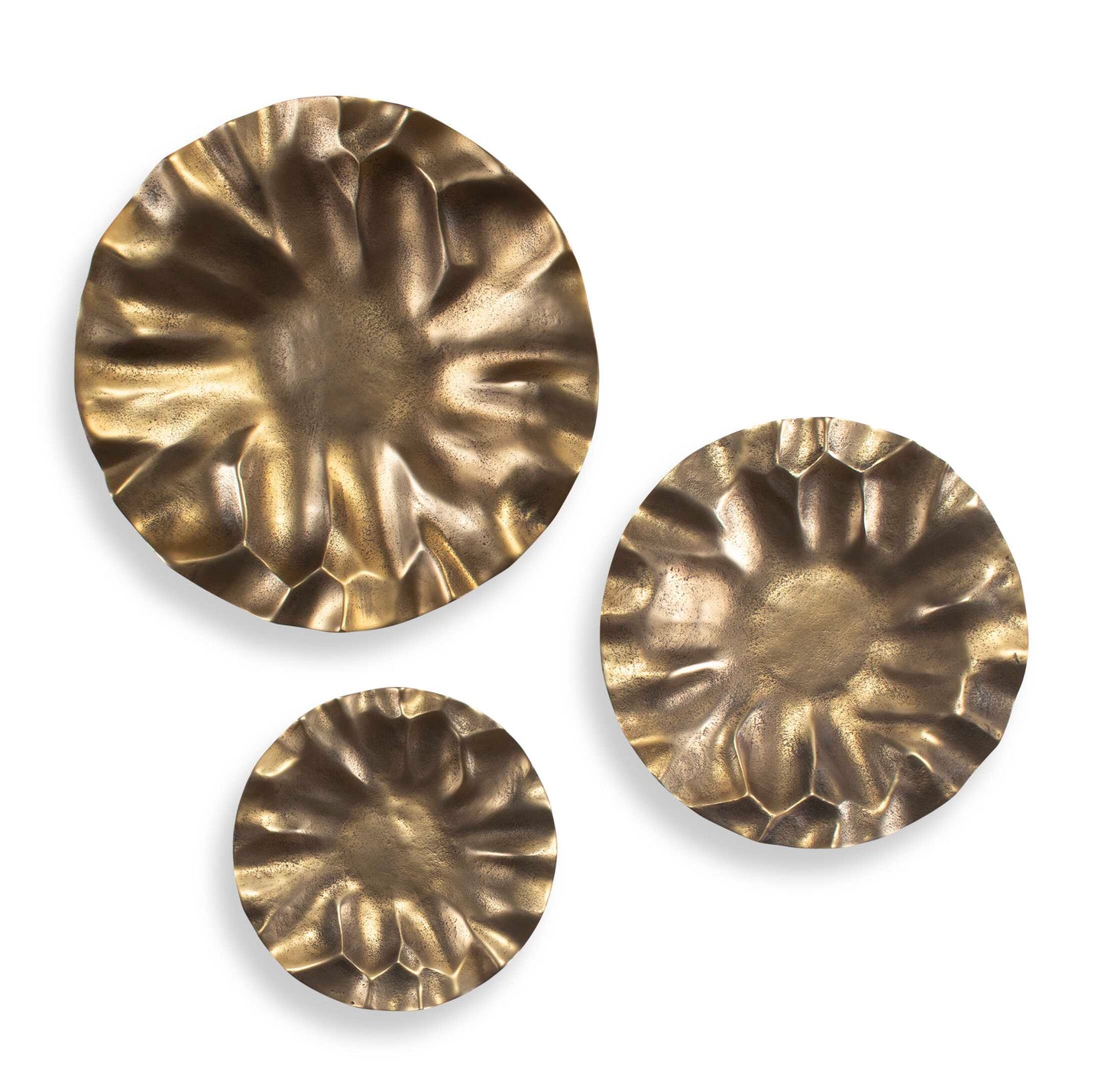 Peonia Outdoor Gold Wall Art Set/3