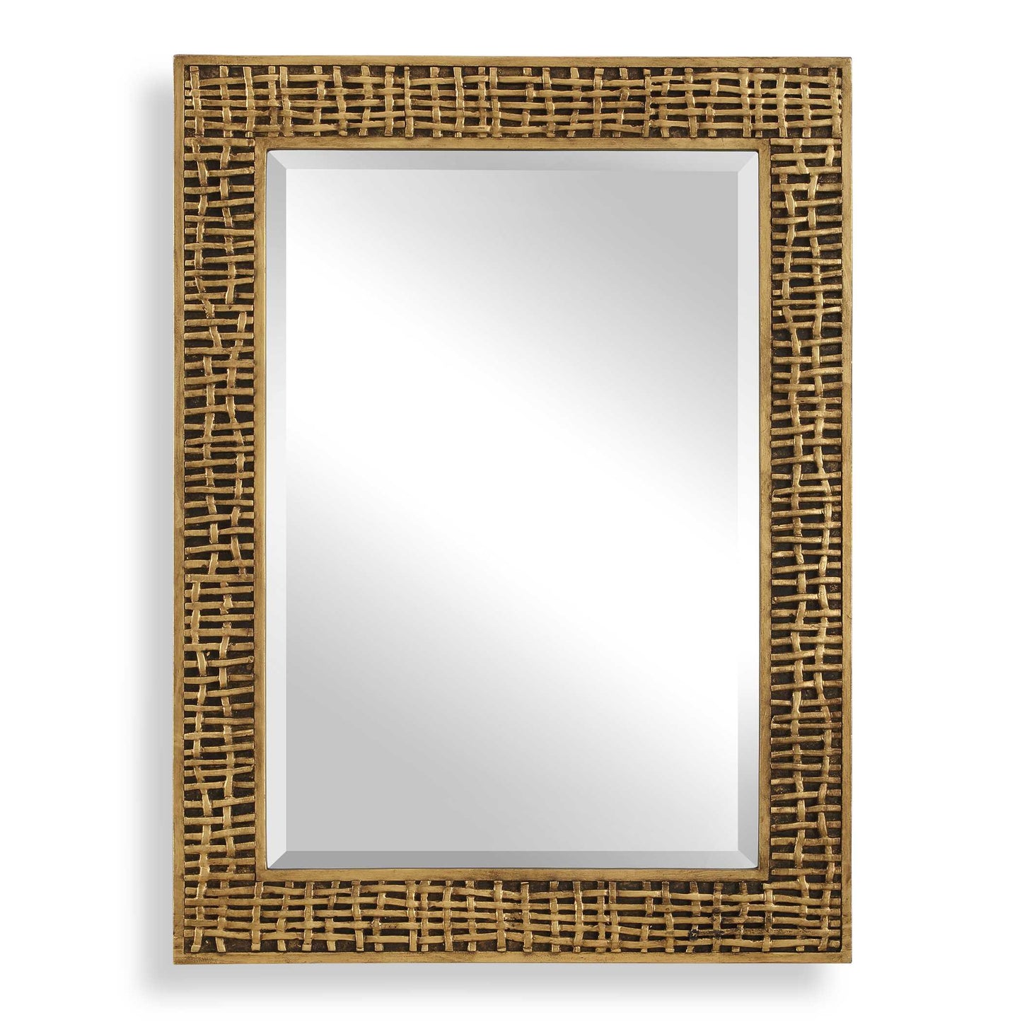 Woven In Time Gold Mirror