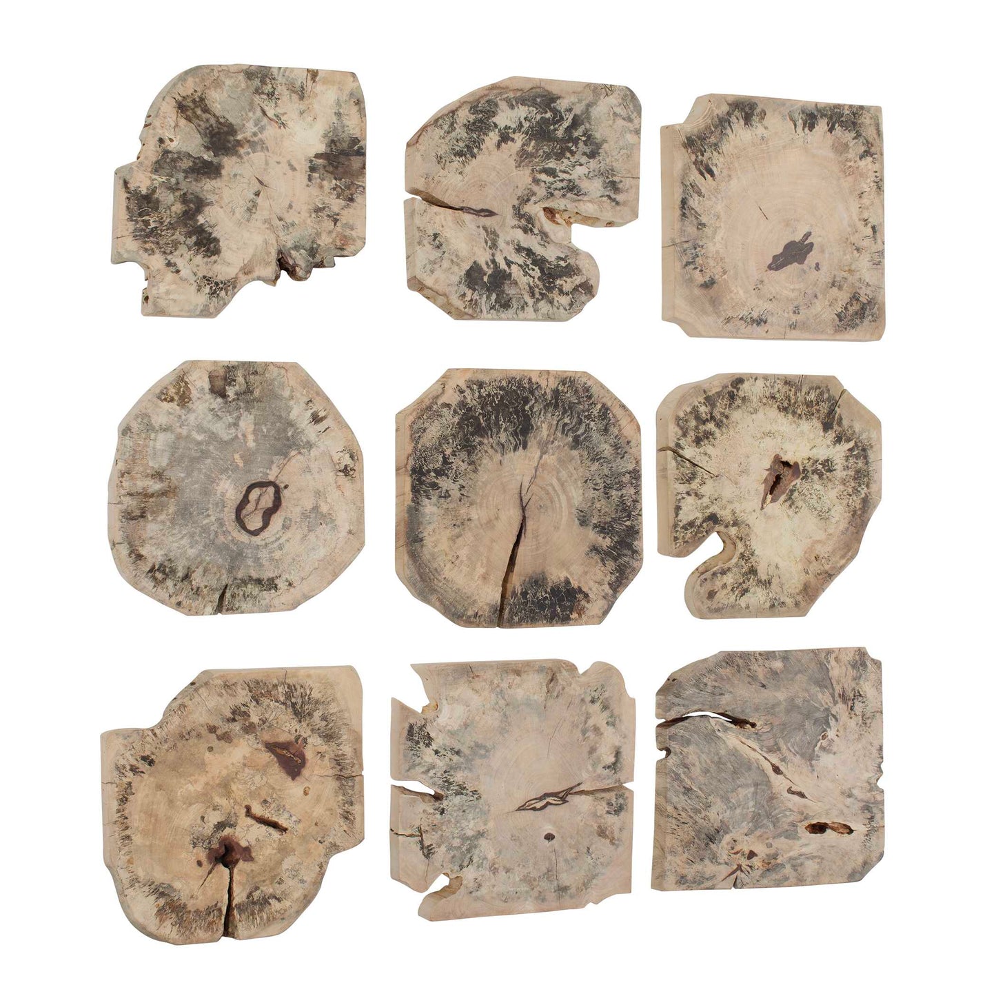 Bahati Wood Bleached Wall Decor Set/9
