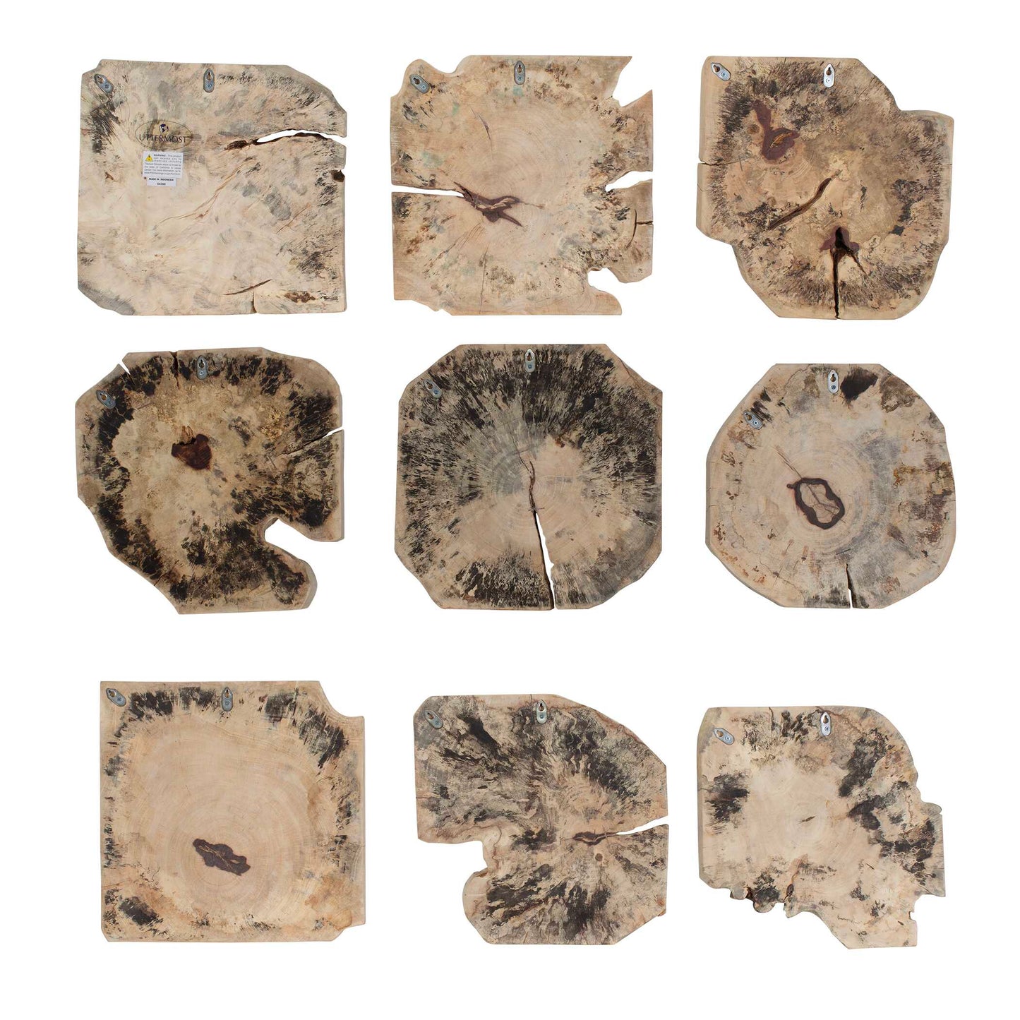 Bahati Wood Bleached Wall Decor Set/9