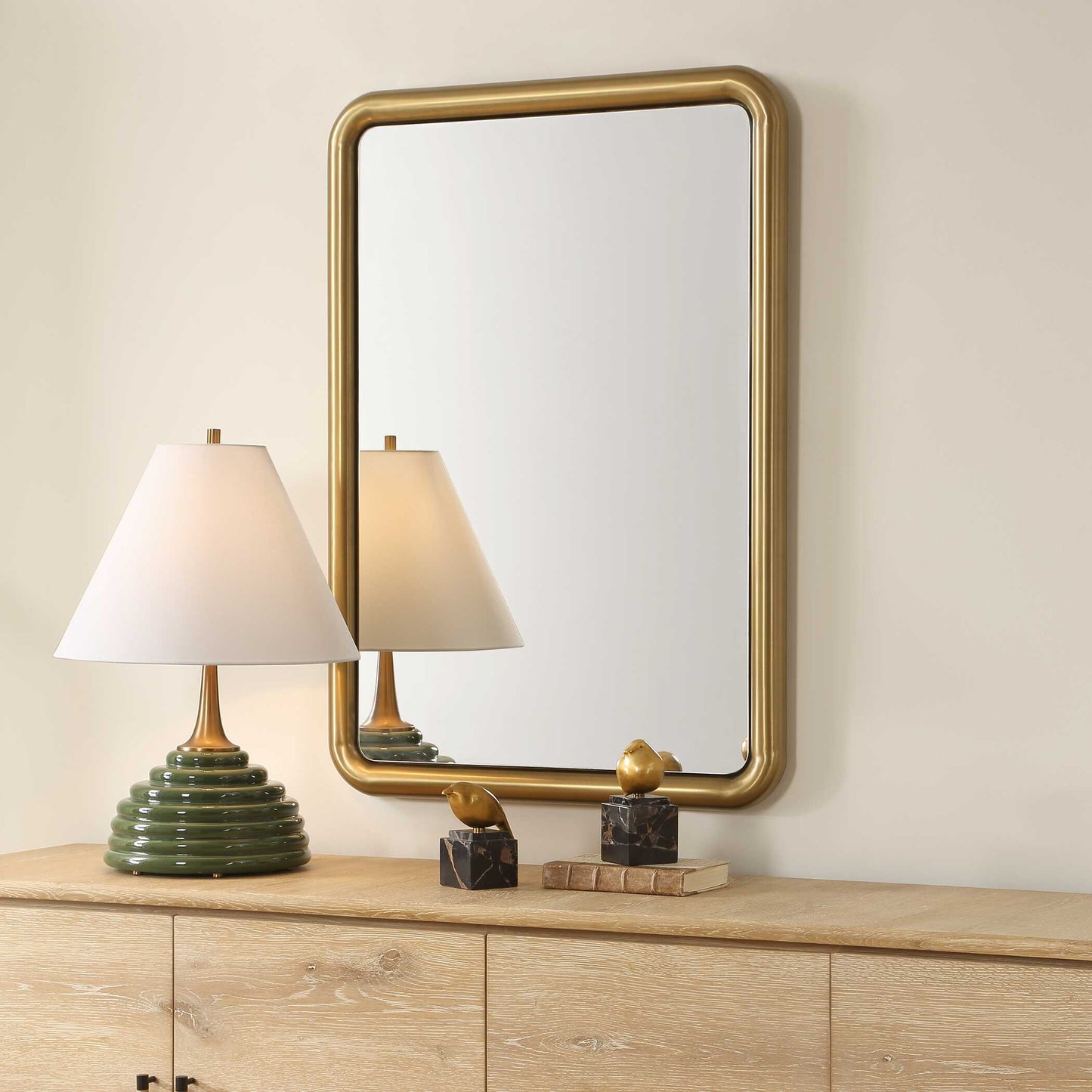 Atkinson Modern Brass Mirror