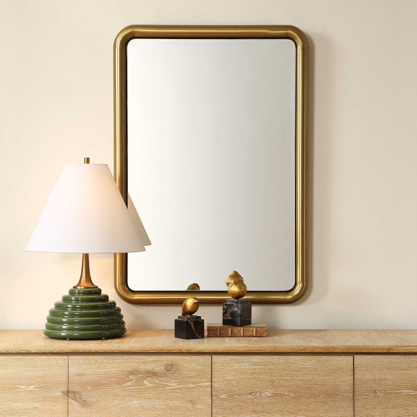 Atkinson Modern Brass Mirror