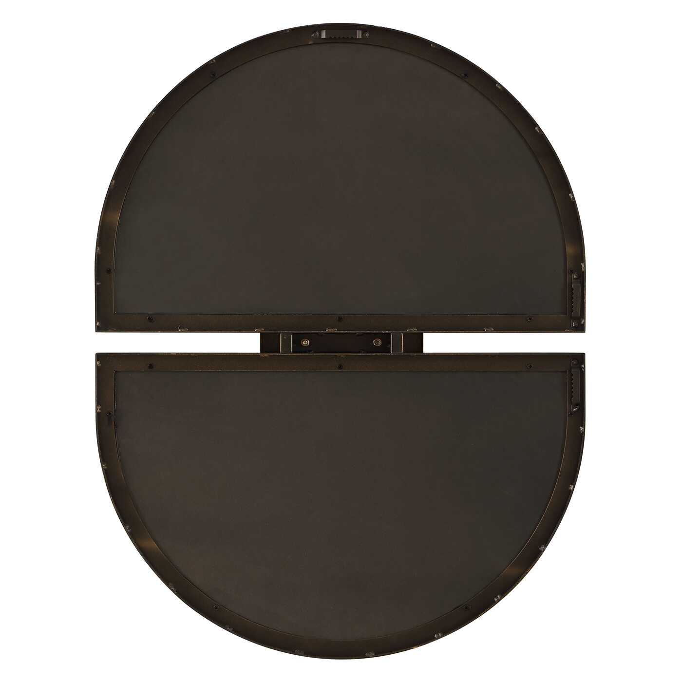 Encase Modern White Oval Mirror