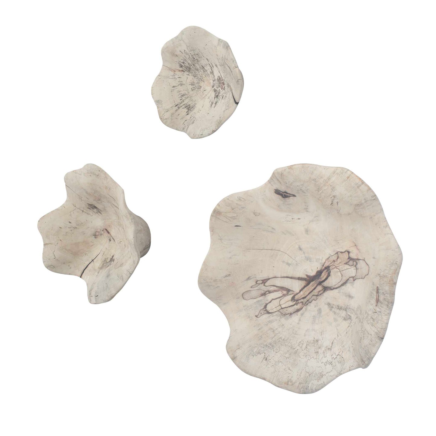 Teo Bleached Wood Wall Decor Set/3