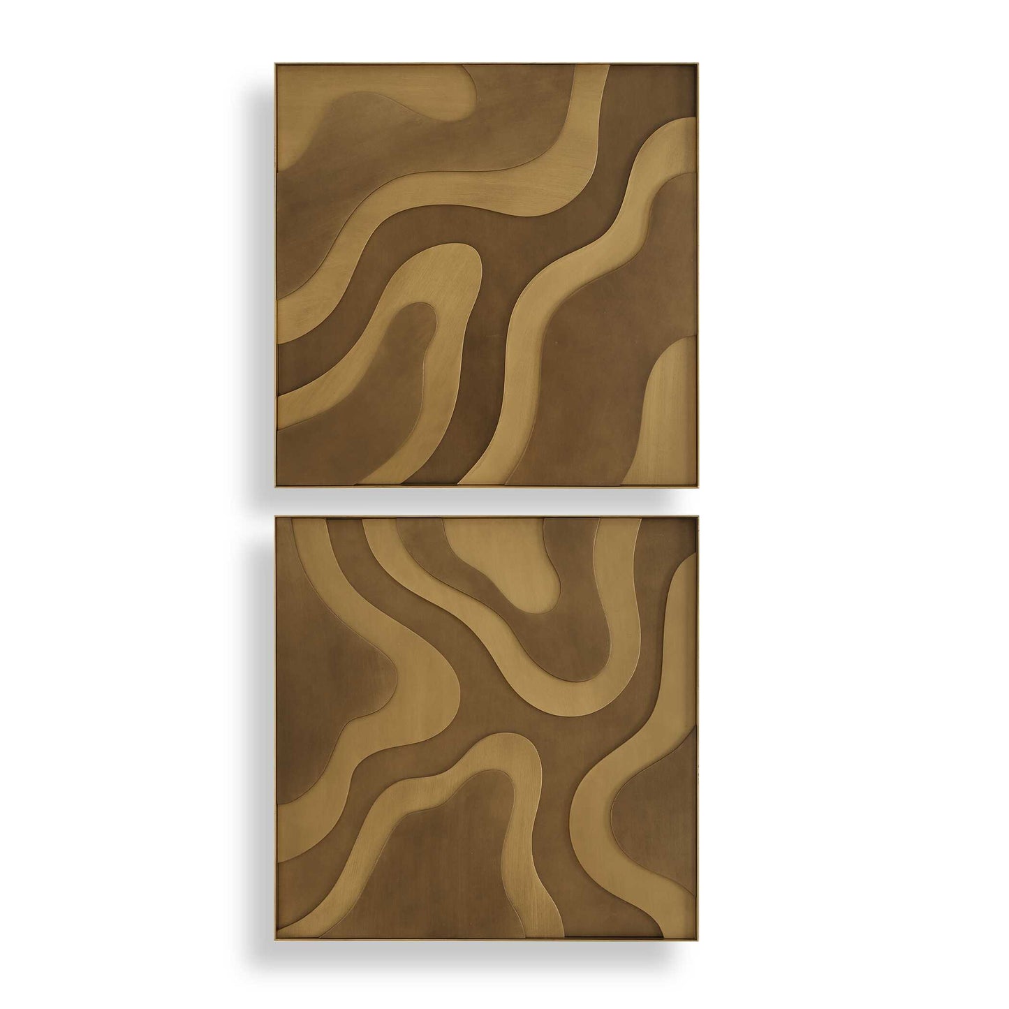 Golden Terrain Wooden Wall Decor Set/2