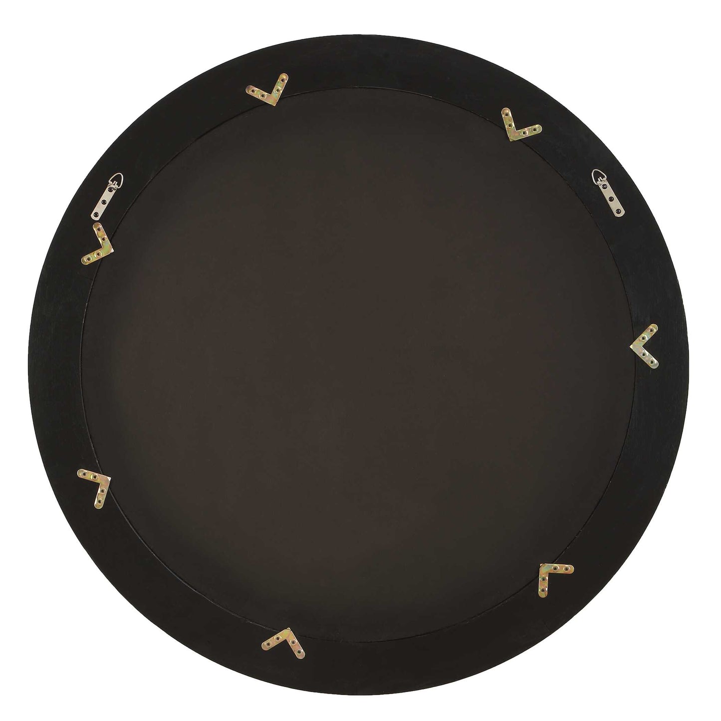 Frontier Round Wood Mirror