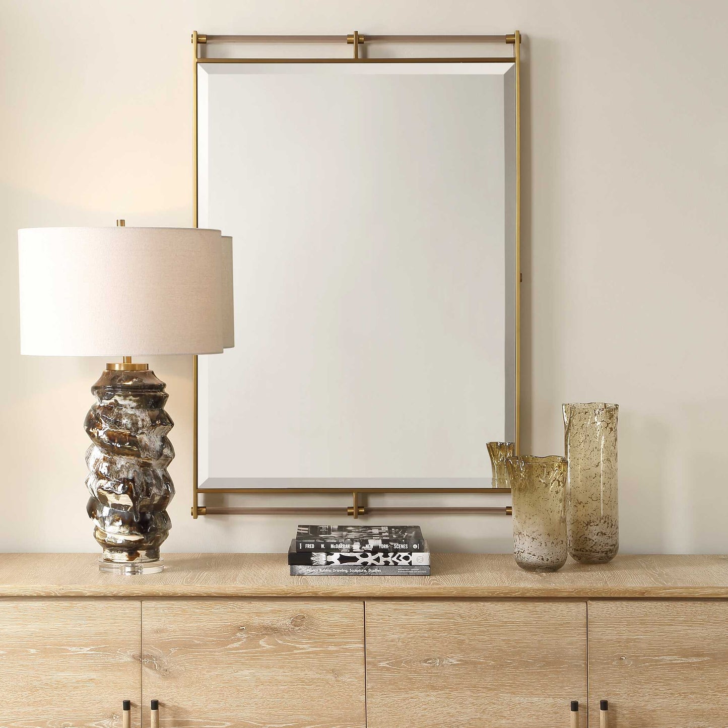 Ripoll Antique Brass Mirror