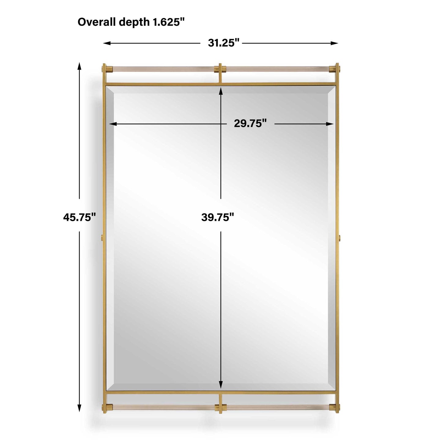 Ripoll Antique Brass Mirror