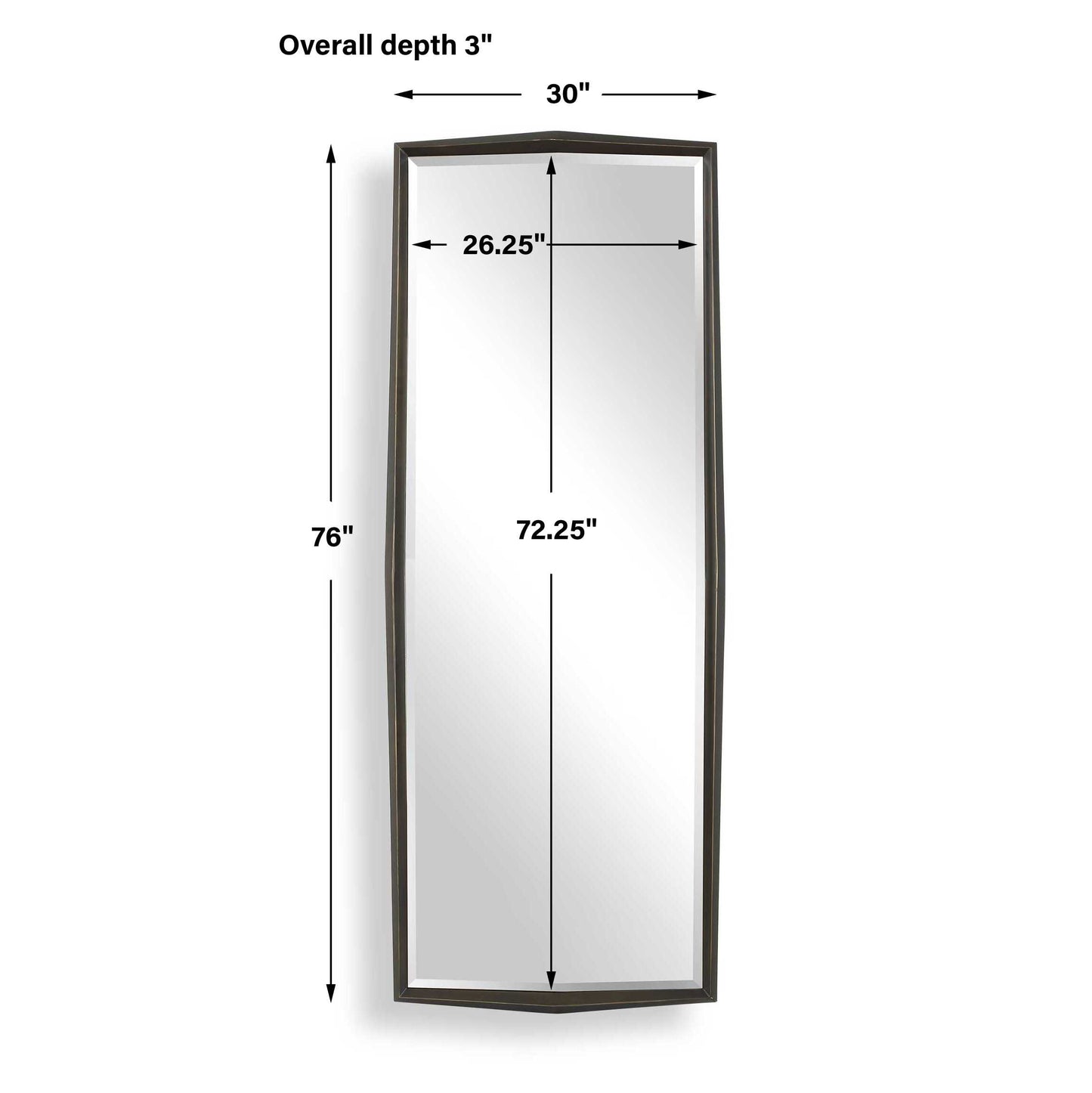 On Point Tall Bronze Mirror