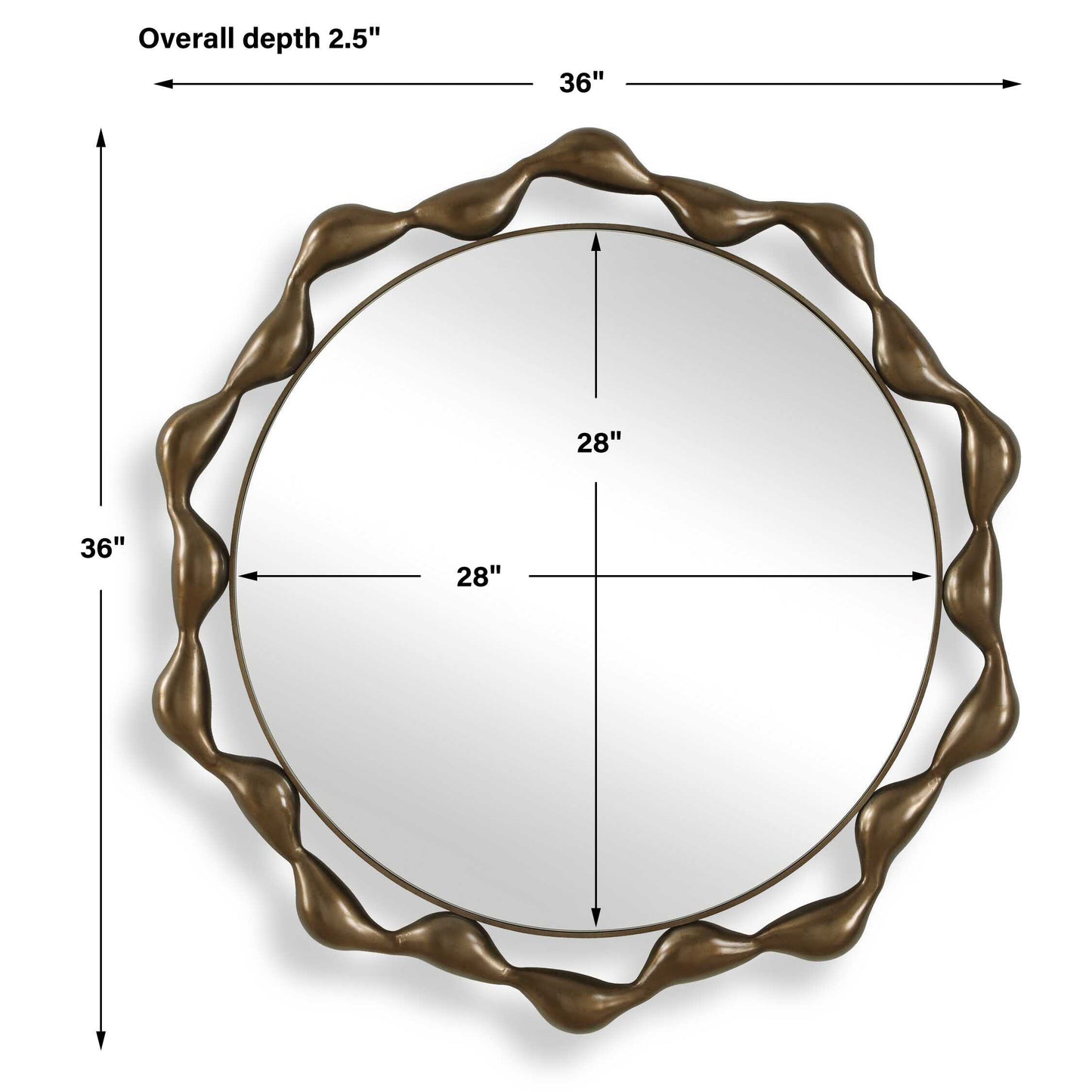Remolino Round Bronze Mirror