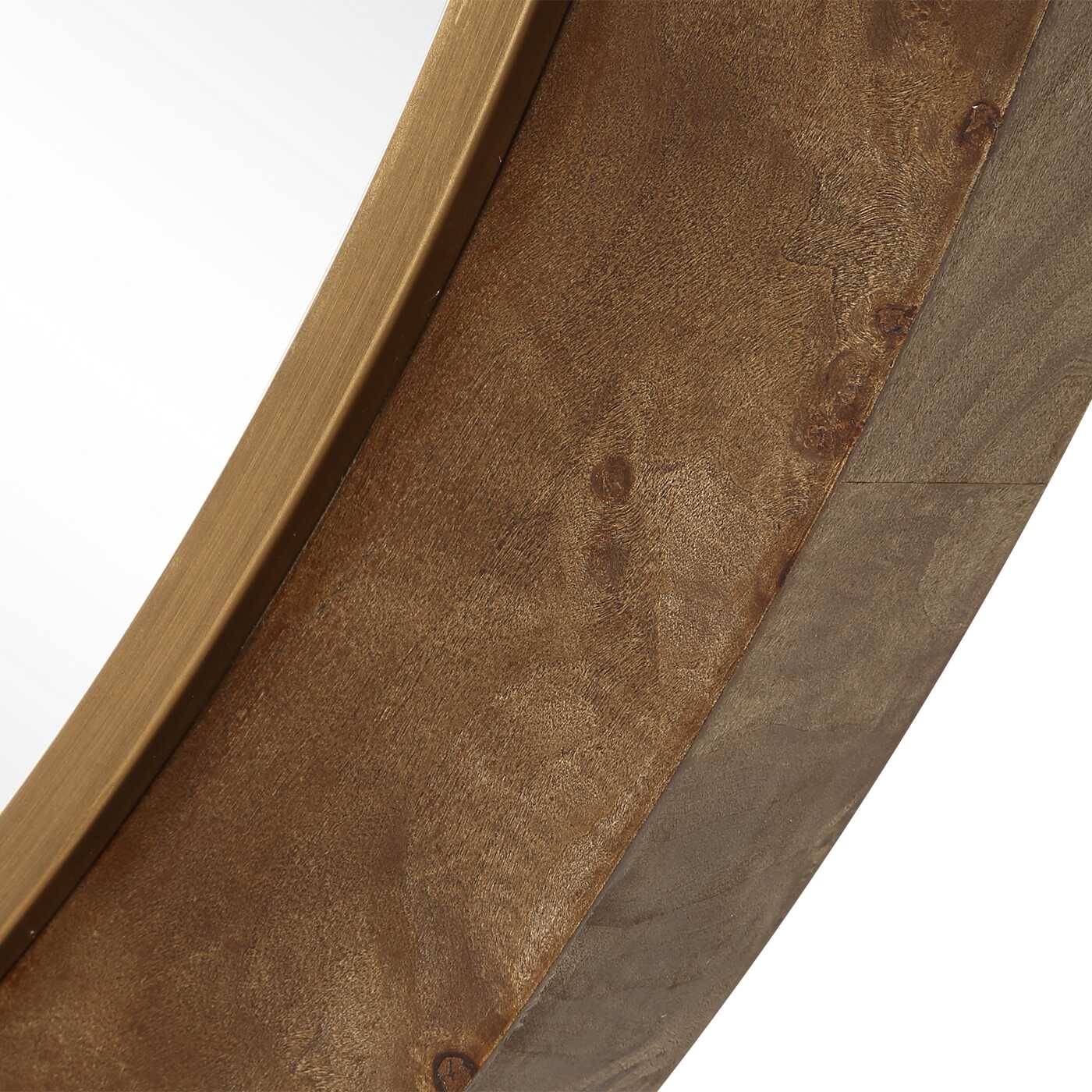 Cleveland Round Burl Wood Mirror