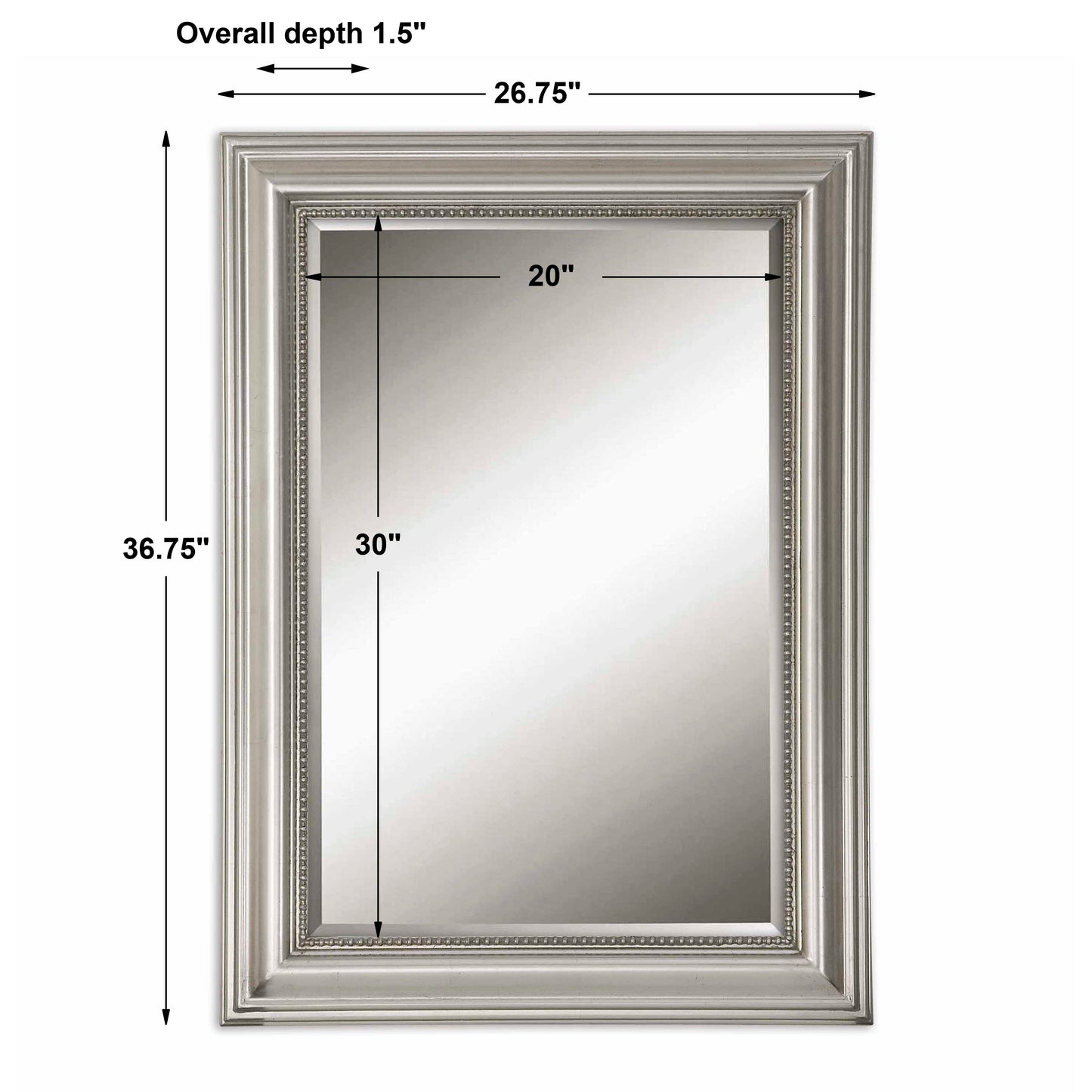 Stuart Silver Beaded Mirror