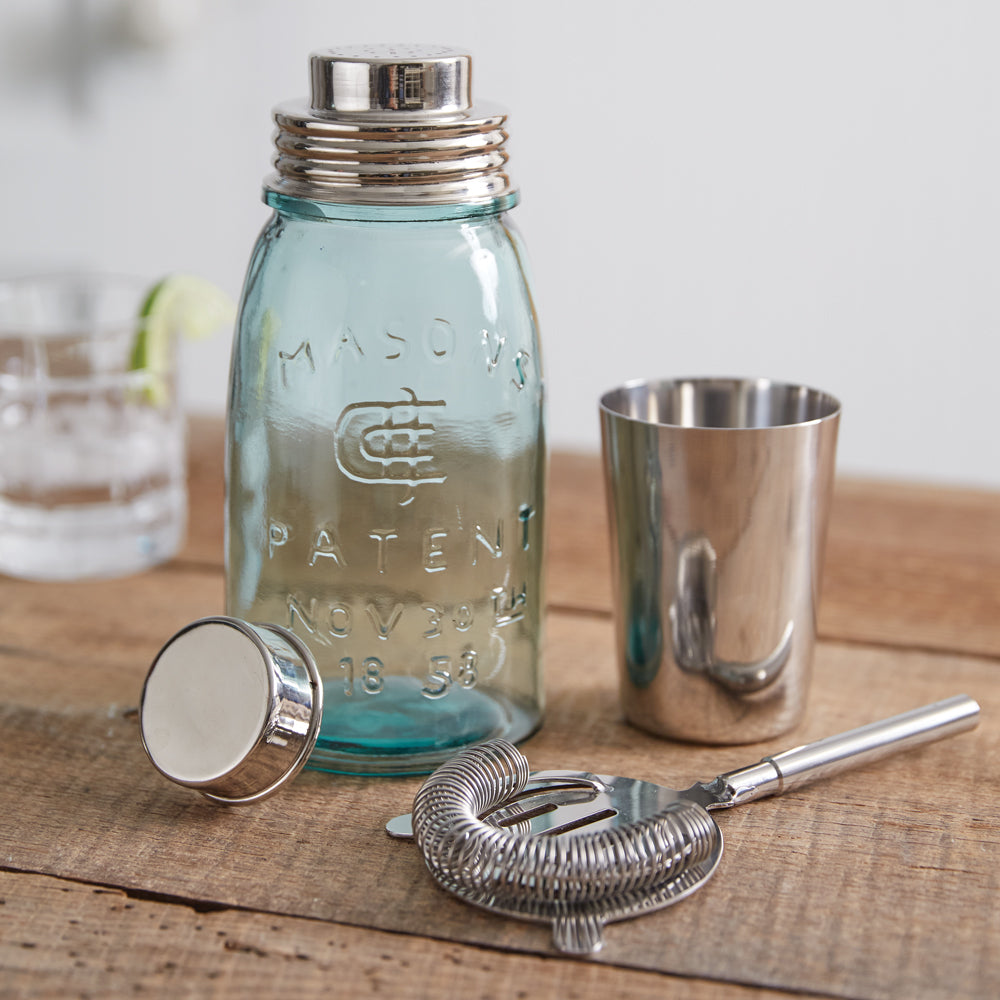 Mason Jar Bar Set Close-up