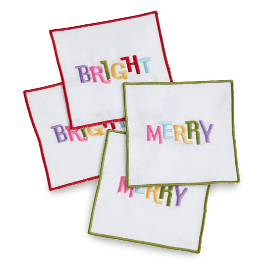 Merry & Bright Cotton Coasters
