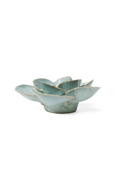 Milk Teal Poppy Ceramic Flower