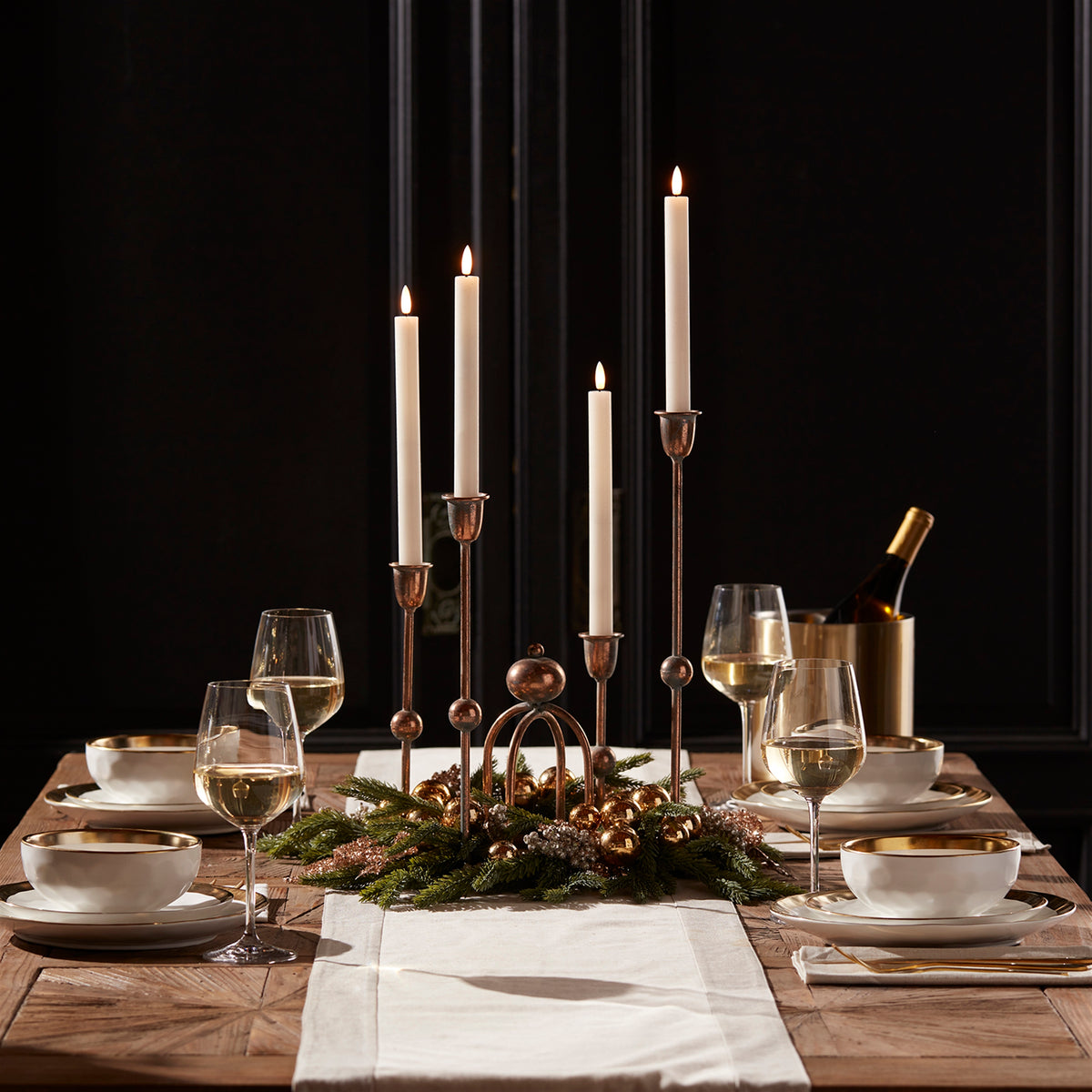 Multi-Taper Iron Candle Holder