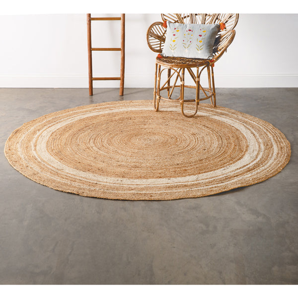 Natural Ivory Jute Round Rug