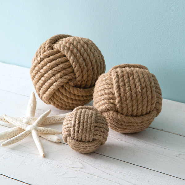 Nautical Rope Balls - Set of 3