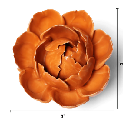 Orange Peony Wall Flower