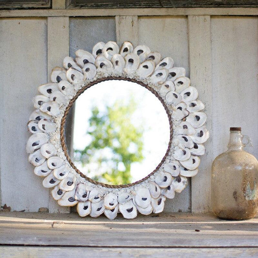 Large Round Mirror - Oyster