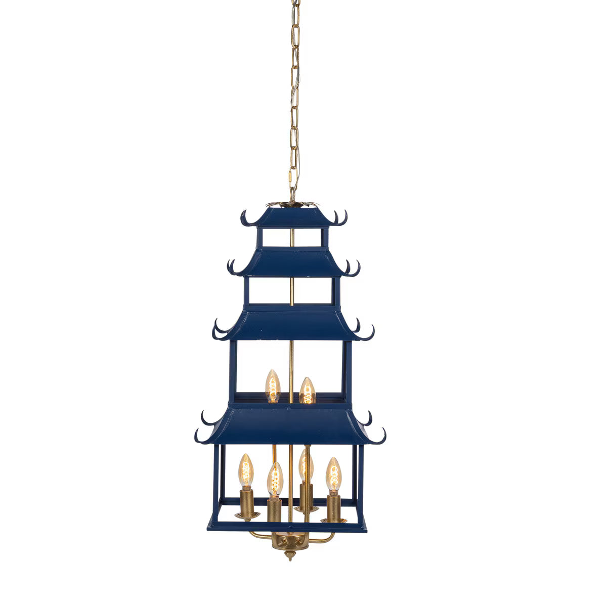 Peace Pagoda Chandelier - Navy