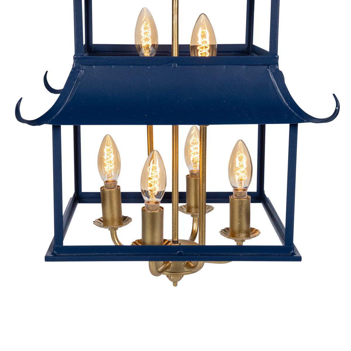 Peace Pagoda Chandelier - Navy