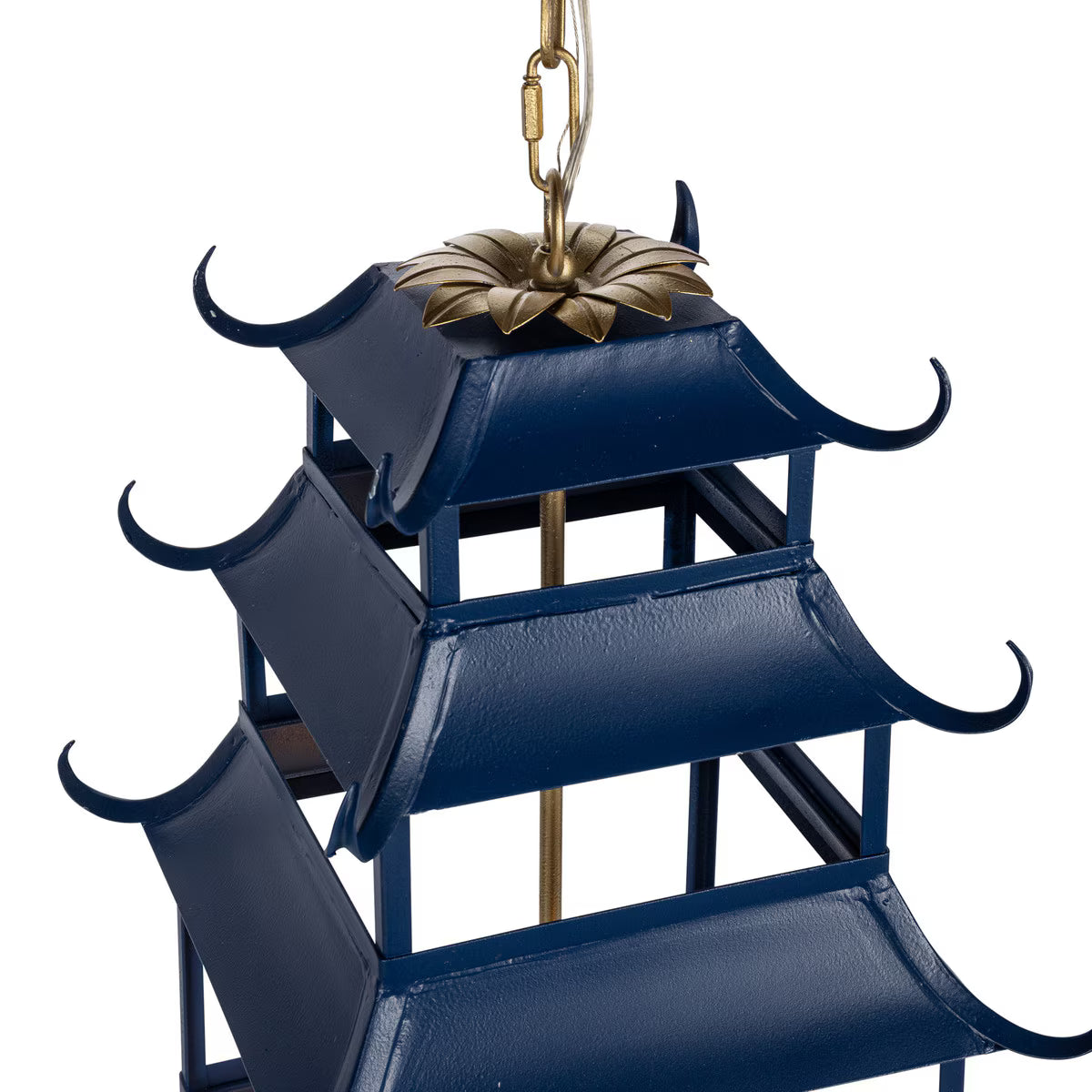 Peace Pagoda Chandelier - Navy
