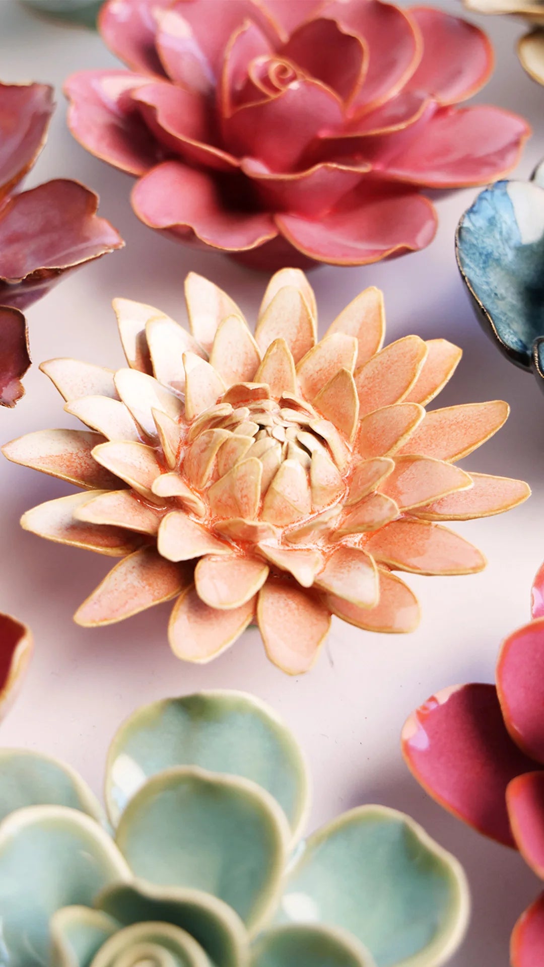 Peach Strawflower Wall Decor