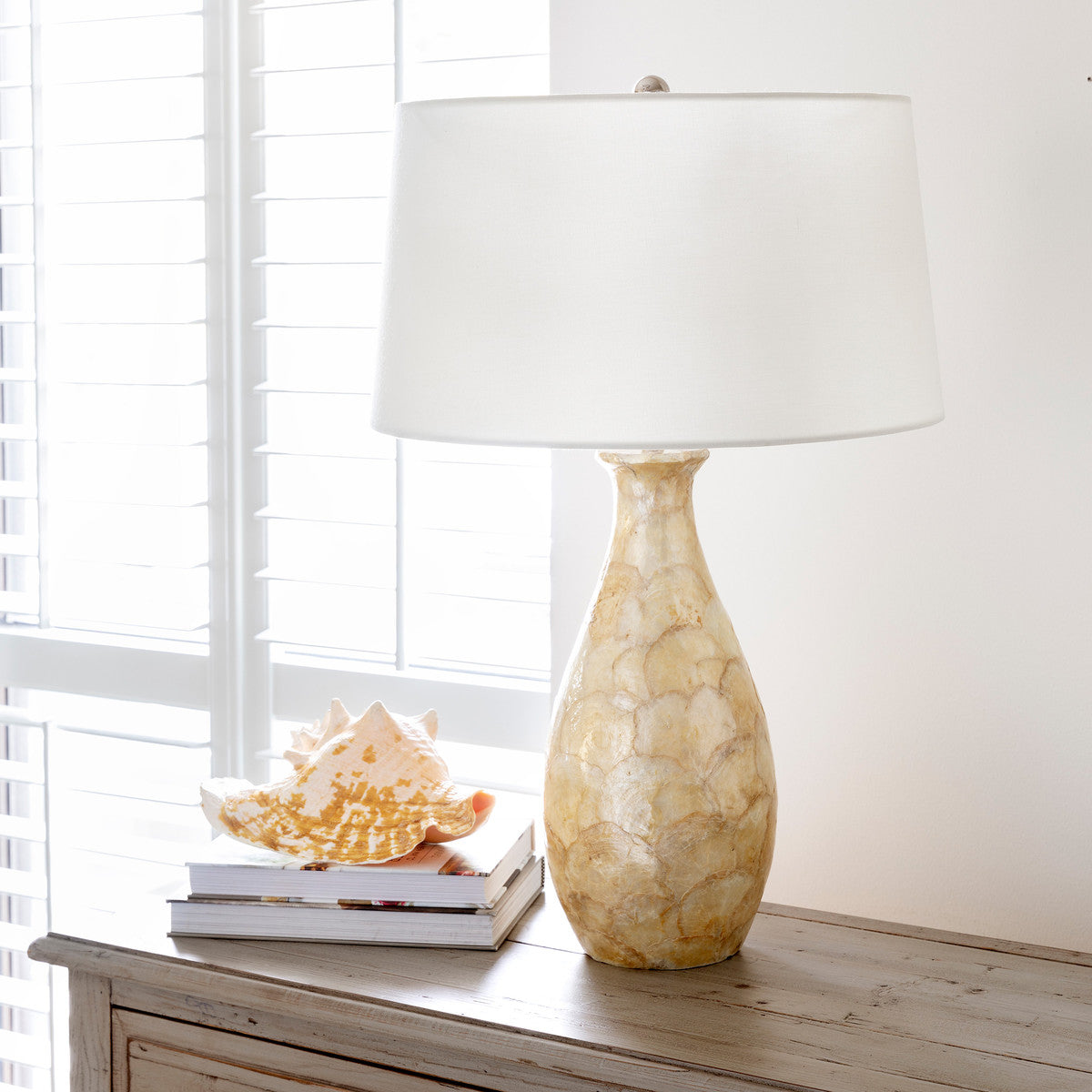 Pearl Capiz Table Lamp