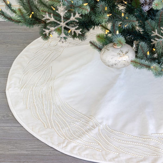 Pearl Garland Christmas Tree Skirt