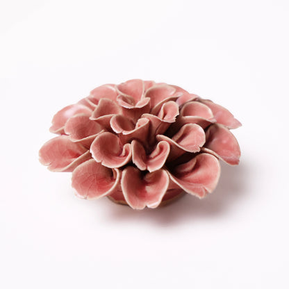 Pink Spoon Dahlia Ceramic Wall Flower