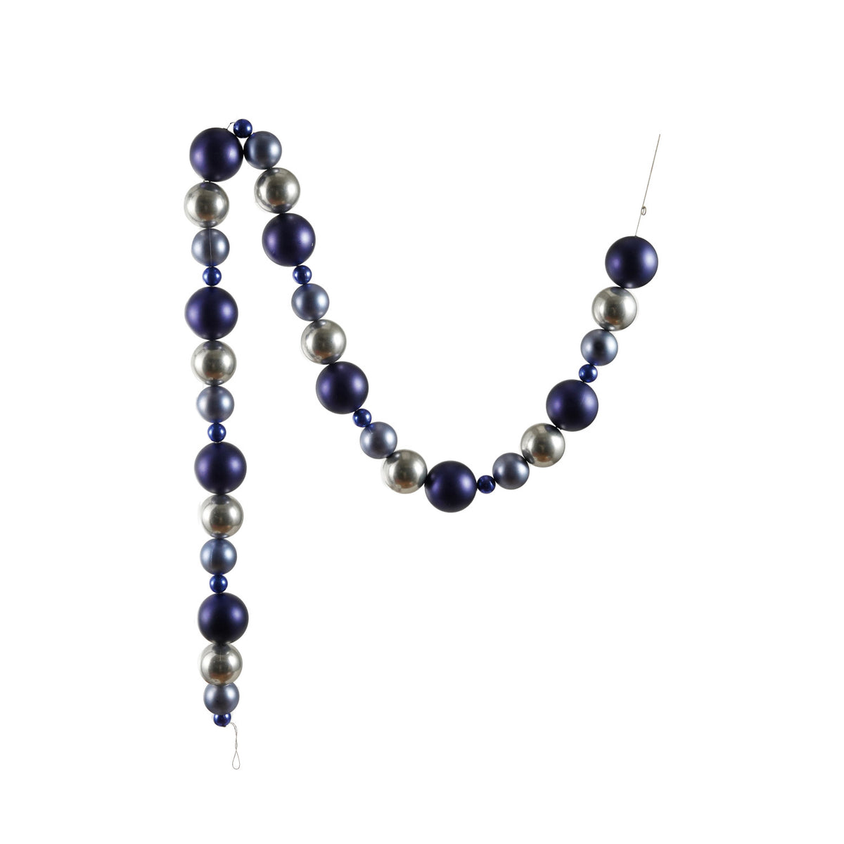 Blue/Silver Ball Garland - 6ft