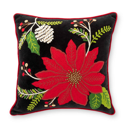 Poinsettia Pillow Front