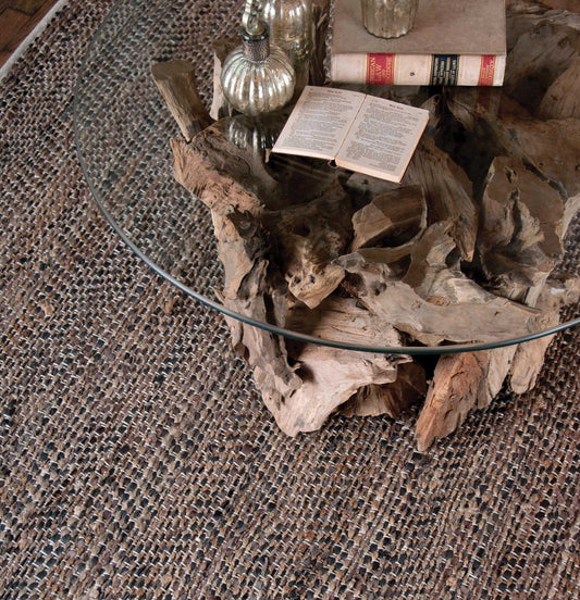 Tobais Rescued Leather & Hemp Rug