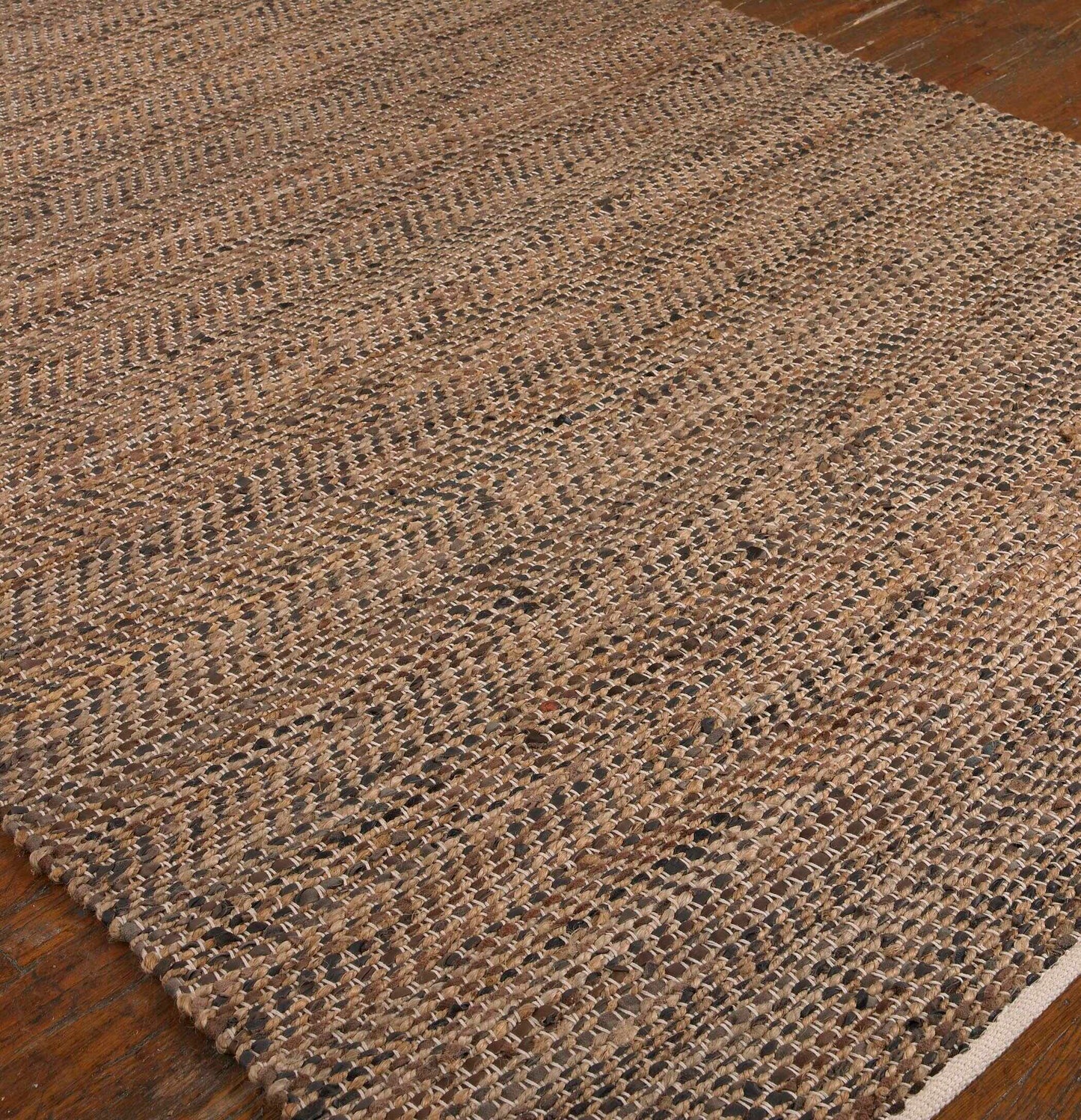 Tobais 9 X 12 Rescued Leather & Hemp Rug