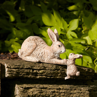 Mother Rabbit and Bunny Shelf Sitter (Set of 2)